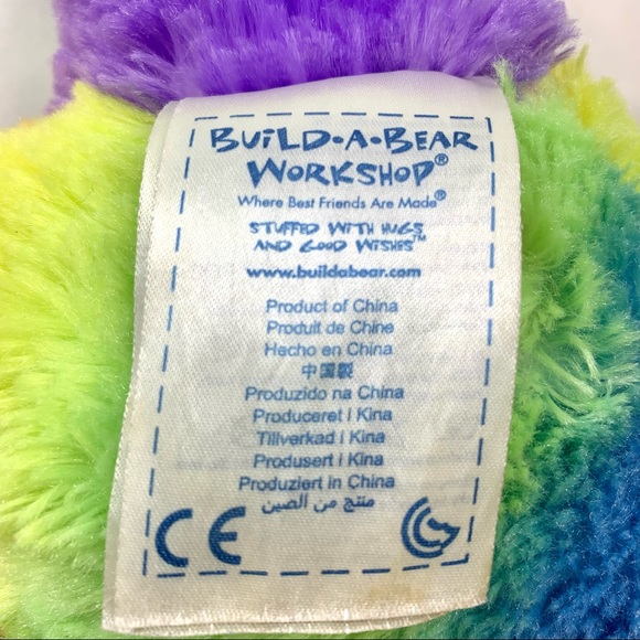 Build a Bear Workshop, Rainbow Teddy Bear Plush. - Picture 8 of 10